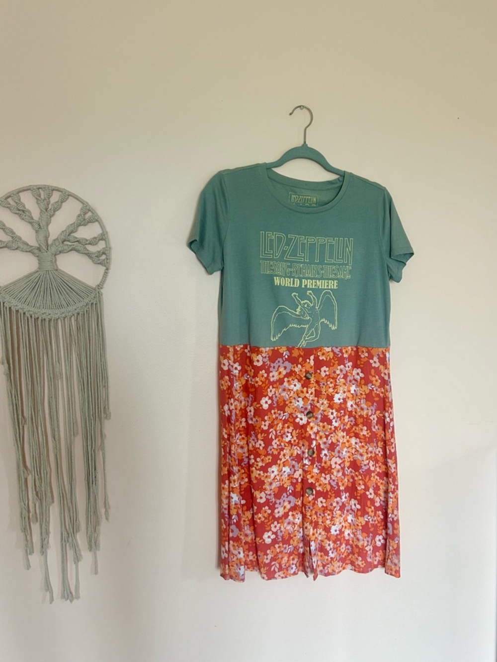 Upcycled Led Zepplin Dress